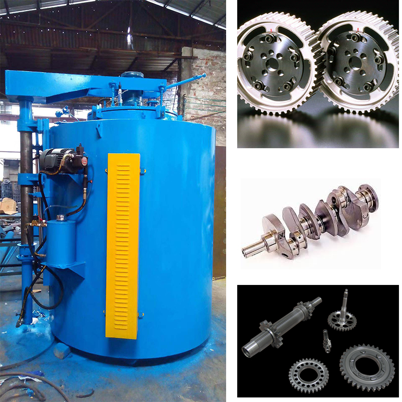 Gas nitriding furnace for gears crankshafts and valve parts