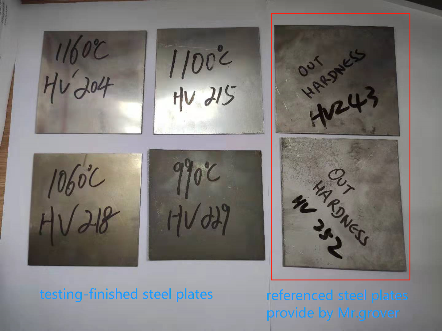 Successful test on stainless steel plates of our India customer