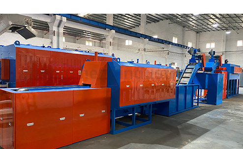 Mesh belt carburizing tempering furnace for bolts