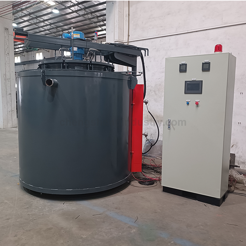 Industrial well type vacuum annealing furnace for copper wire