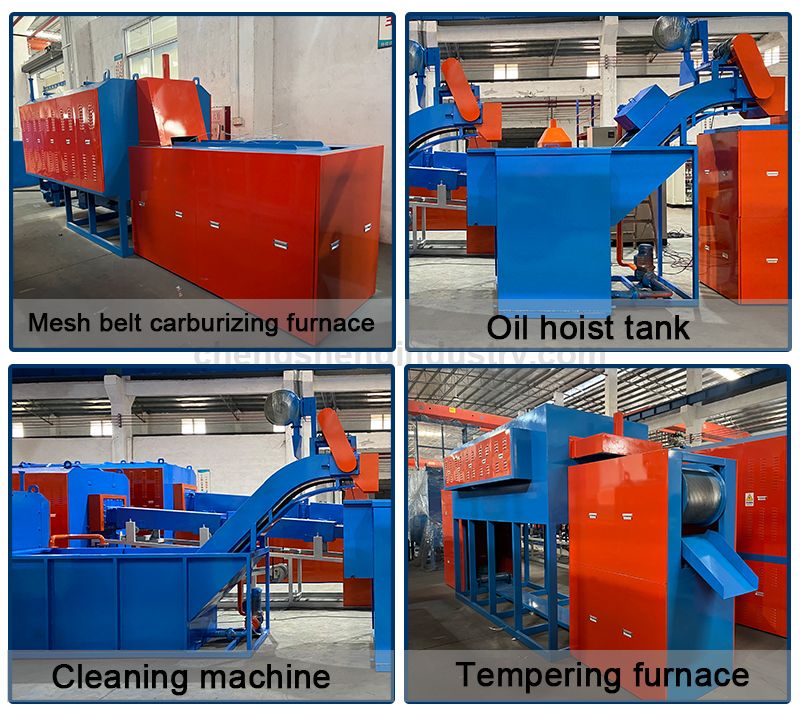 Mesh belt carburizing tempering furnace for bolts